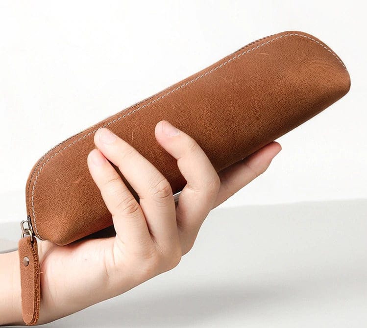 The Paavo Leather Pen Case · Leather Makeup Pouch