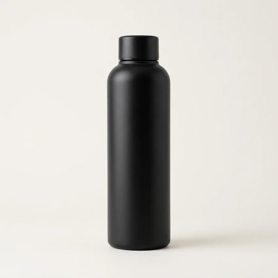 A black bottle