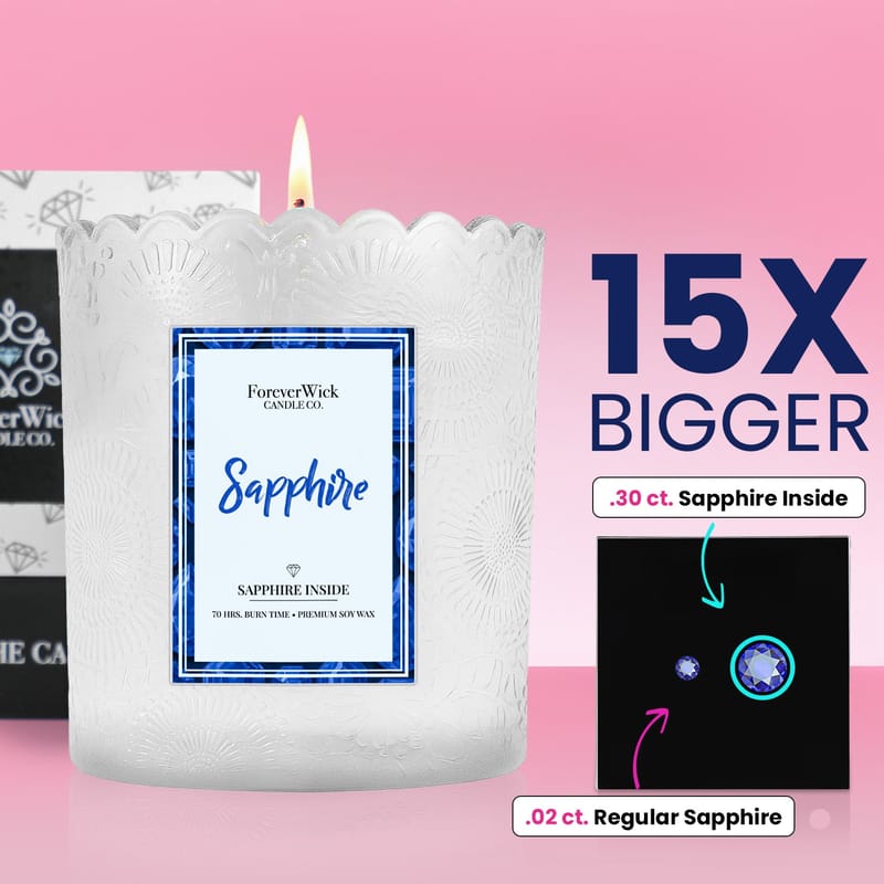 The Royal Sapphire + .30ct Sapphire Candle